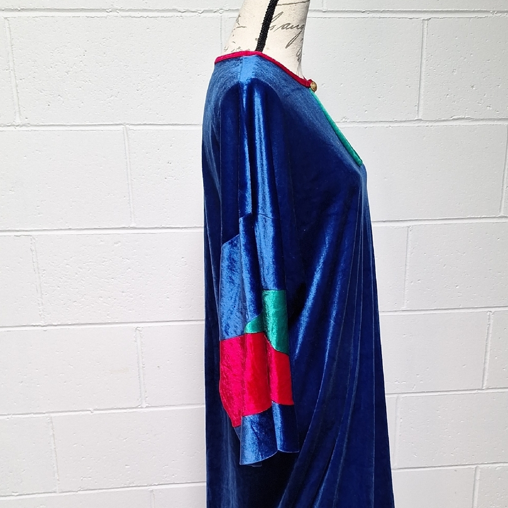Vanity Fair Blue Button Front Robe - Picture 3 of 8